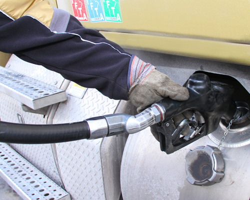 fueling semi truck