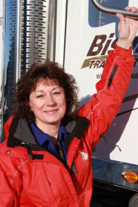 Bison female truck driver