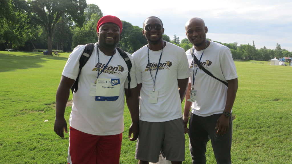 Bison Transport employees at Challenge for Life walk