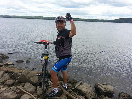 Glenn on his bike