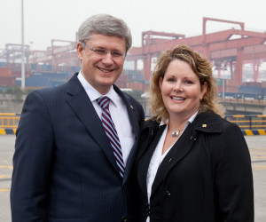 CentrePort CEO and former Prime Minister Stephen Harper in China as first containers are received from CentrePort.