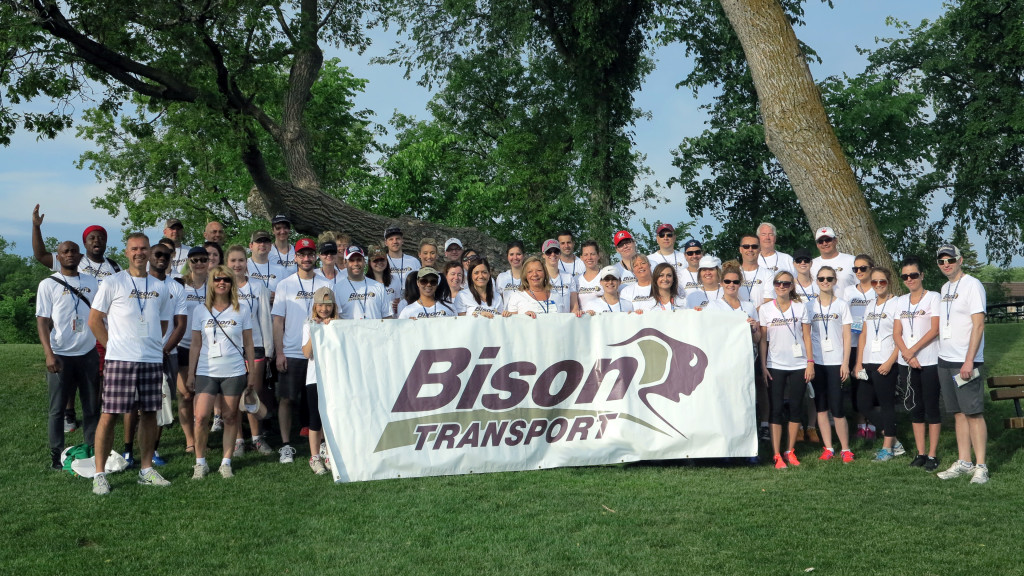 Bison Transport employees at Challenge for Life walk