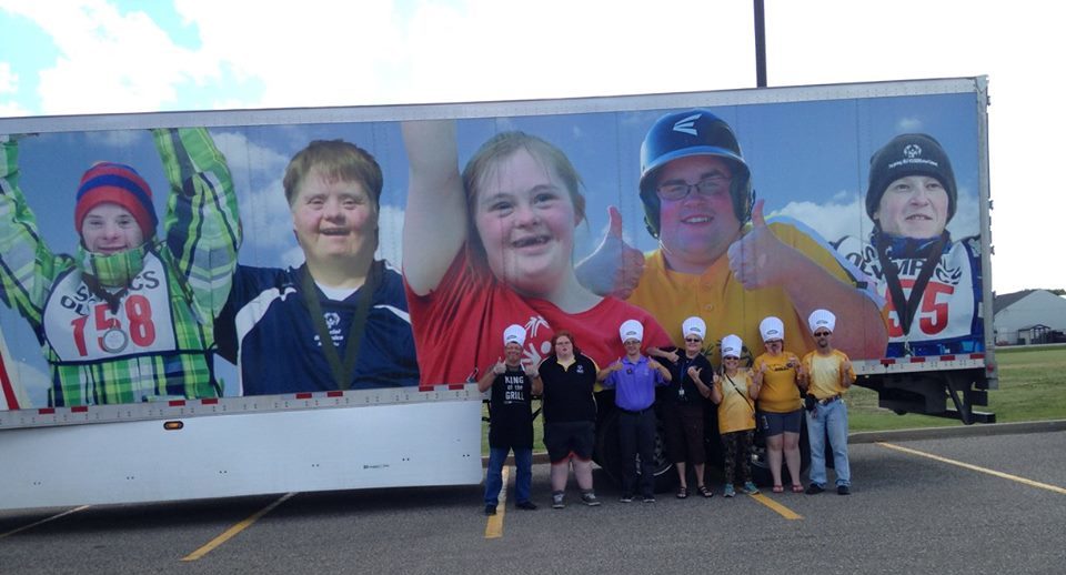Brandon Convoy Barbecue volunteers and Special Olympics paticipants