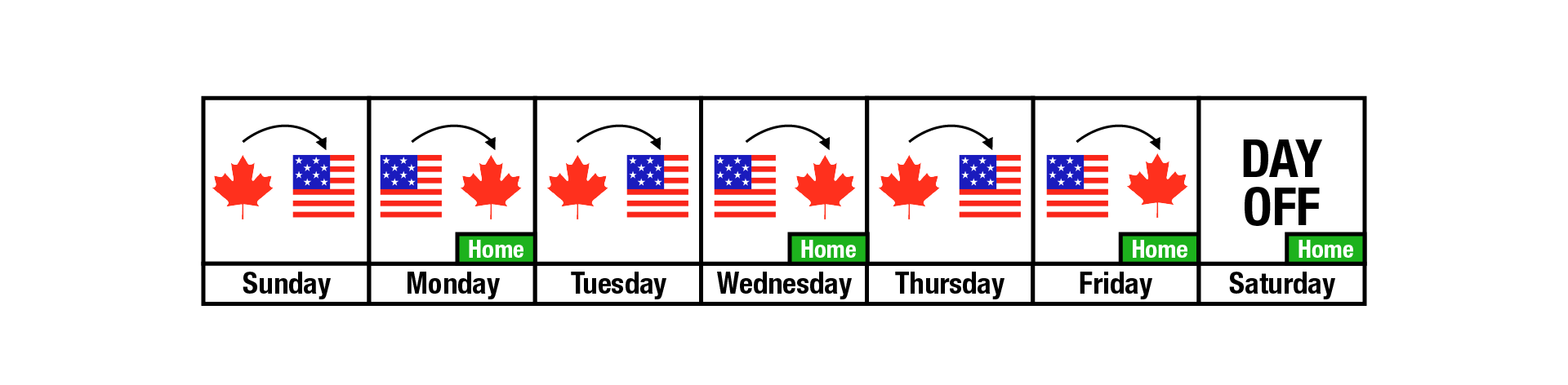 Tiny's Schedule